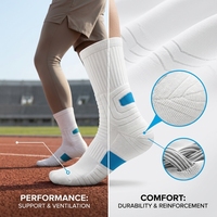 Chaussettes de sport en coton tricoté respirantes à compression pour hommes, femmes et jeunes, avec logo personnalisé, pour le basketball et le cyclisme