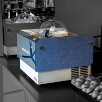 Mesin Es Krim Meja Galaxy Pro V1 Khusus Kafe, Mesin Es Krim Mini, Membuat Gelato, Es Krim, Sorbet Segar, Portabel