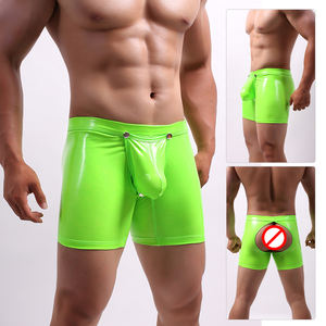 Sous-vêtements ouverts à l'avant pour hommes, <span class=keywords><strong>en</strong></span> polyester, sexy, caleçons boxers, shorts, culottes, avec poche U Bulge, <span class=keywords><strong>lingerie</strong></span> sexy pour hommes - Product Image 1