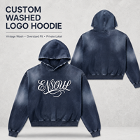 Sweat à capuche surdimensionné vintage personnalisé pour homme, en coton épais, avec impression 3D en relief et bordure effilochée, pull à capuche OEM sous marque privée