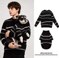 Pulls assortis tendance 2026 pour propriétaire et animal de compagnie – Style urbain chic minimaliste, essentiel classique pour le quotidien, à rayures