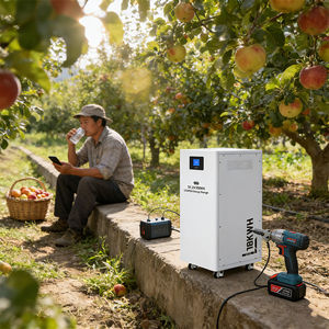 Mobile 17.92KWh LiFePO4 Power Station with Touch Display & <b>Bluetooth</b> APP Solar-Powered Backup Battery for Daily Energy Storage - Product Image 6