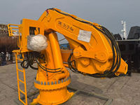 Grue de pont marine à flèche articulée certifiée BV, grue hydraulique pliable pour navires, bateaux de travail et plateformes offshore
