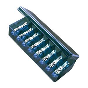 Boîte de rangement domestique en plastique transparent avec couvercle rabattable et déflecteur amovible, utilisée pour stocker les câbles de charge dans les salons - Product Image 1