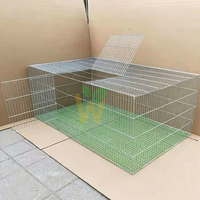 Cages pliables pour coqs de combat, en treillis métallique galvanisé soudé sur mesure, revêtement PVC, avec porte d'accès supérieure