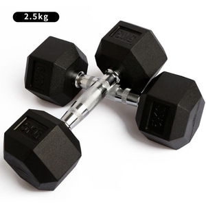 Men's Home Gym Commercial Weightlifting Equipment Hexagonal Fixed <b>Dumbbells</b> for Arm Muscle Training 50kg Rubber <b>Dumbbells</b> - Product Image 4