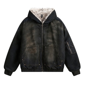 AIMEIS giacca <span class=keywords><strong>in</strong></span> Denim <span class=keywords><strong>con</strong></span> fodera paffuta retrò <span class=keywords><strong>con</strong></span> cappuccio <span class=keywords><strong>cappotto</strong></span> invernale Casual da <span class=keywords><strong>donna</strong></span> - Product Image 2