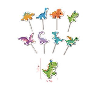 Confezione da 16 Pezzi: Decorazioni per Cupcake a Forma di Dinosauro in Plastica per Feste di Compleanno per Bambini - Product Image 2