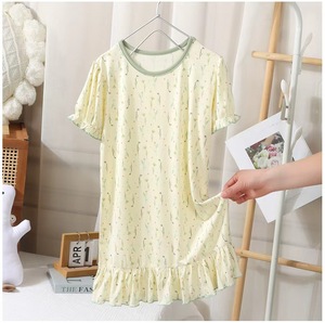 Bestseller Estivo: Camicie da <span class=keywords><strong>Notte</strong></span> Coordinato Genitore-Figlio |   Nuovo Stile Vestaglie per Ragazze con Motivi Floreali e Maniche Corte, Abbigliamento Comodo per Interni, Morbido e Confortevole - Product Image 6