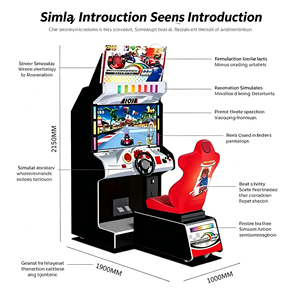 Machine <span class=keywords><strong>de</strong></span> jeu d'arcade Mario Kart, prix usine, double écran LCD HD 42 pouces, <span class=keywords><strong>simulateur</strong></span> <span class=keywords><strong>de</strong></span> course à deux joueurs, à monnayeur - Product Image 4