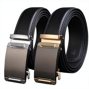 Nuevo Cinturón Casual Negro de Cuero Vacuno con Hebilla de Aleación y Cierre Automático para Hombre, Venta al Por Mayor - Product Image 3