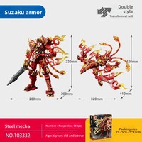 Bloques de Construcción Deformables, Rompecabezas de Ensamblaje, Robot Mecha, Rey de los Dinosaurios, Juguete Infantil Compatible con Plástico para Manualidades