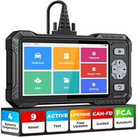 Escáner de Diagnóstico para Automóviles KINGBOLEN S608 Universal OBD2 Sistema Completo Pantalla LCD 12V Negro