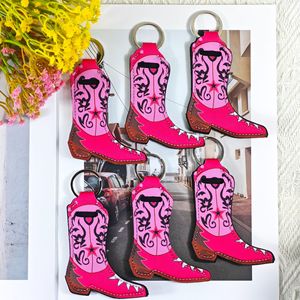 Porte-clés tendance pour rouge à lèvres, porte-clés <span class=keywords><strong>crayon</strong></span>, porte-baume à lèvres, porte-clés botte de cowboy style américain, porte-clés bottes de cowgirl, cadeau pour femme - Product Image 2