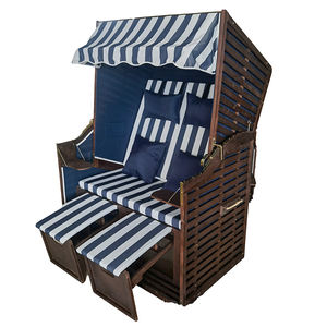 Thiết kế mới bãi biển ghế/strandkorb 2 CHỖ NGỒI bãi biển giỏ hoàn toàn nằm với mở rộng footrests gối cho vườn bãi biển sử dụng - Product Image 2