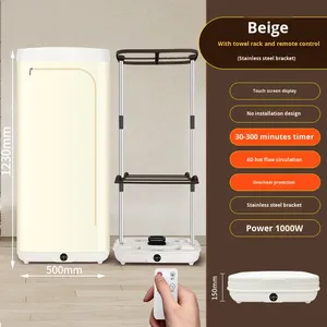 Sèche-linge portable pliable de style valise de voyage, facile à ranger, séchage rapide, 1000W, pour vêtements et petite armoire GR360 - Product Image 6