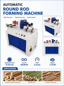 Machine industrielle automatique de fabrication de manches de balai en bois et de formage de tiges rondes pour balais et serpillères - Product Image 5