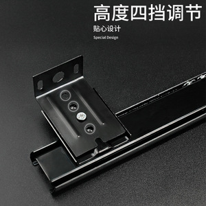 Thickened Silent Keyboard <b>Drawer</b> Slide Rail 36 In Cold Rolled Steel Minimalist Design For Office Desk Use - Product Image 5