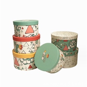 Caja de Regalo Redonda Pequeña con Tapa, para Sombreros, con Logotipo Personalizado, de Papel, Decorativa, para Almacenamiento - Product Image 4