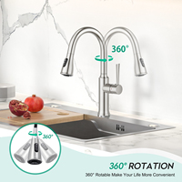 Robinet de cuisine intelligent en acier inoxydable 304 infrarouge à capteur tactile
