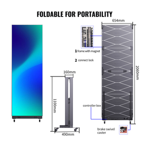 Raybo có thể gập lại di chuyển dẫn Áp phích màn hình tất cả trong một hệ thống hoàn chỉnh điều khiển từ xa đa màn hình liền mạch nối video tường - Product Image 5