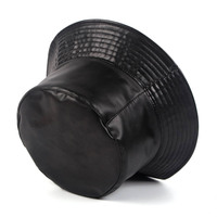 Yukaihe Premium Kwaliteit PU Lederen Petten, Eenvoudige Lege PU Lederen Bucket Hats, Op Maat Gemaakte PU Lederen Bucket Hats