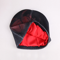 Gorro de Punto con Logotipo Personalizado, Estampado Completo, Estilo Y2K, Informal, Cálido para Invierno, Unisex, Forrado de Satén