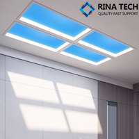 Personnalisation professionnelle plaque de dispersion intérieure lumière du soleil fenêtre encastrée bleu ciel faux plafond LED lucarne virtuelle