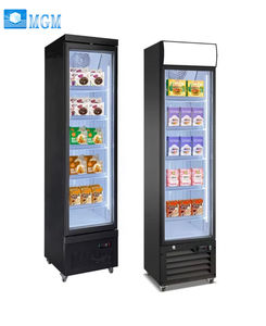 Congélateur <span class=keywords><strong>vertical</strong></span> commercial mince avec porte vitrée pour la présentation de glaces et d'aliments surgelés pour les magasins de détail et les supermarchés - Product Image 1