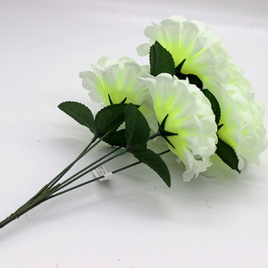 Decoración al por mayor de China, 5 cabezas, flores de <span class=keywords><strong>cementerio</strong></span> artificiales conmemorativas de seda <span class=keywords><strong>para</strong></span> Arreglo de tumba - Product Image 6