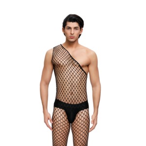 Collant sexy en nylon et élasthanne, lingerie en résille, sous-vêtements en maille pour hommes sissy - Product Image 4