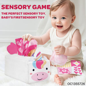 Juguete Sensorial de Tela para Bebés, Caja de Pañuelos con Forma de <span class=keywords><strong>Caballo</strong></span>, Juguete Educativo, Juguete de Aprendizaje Temprano, Esencial para Recién Nacidos, Juguete de Actividades con Dedos para Niños - Product Image 4