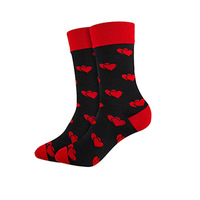 Chaussettes décontractées pour adultes, imprimées lèvres de couple de dessin animé, respirantes et avec logo positionné sur le corps, pour hommes et femmes, pour la Saint-Valentin et le vélo