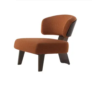 이탈리아 호화스러운 라운지용 의자 거실 가구 현대 단 하나 소파 의자 직물 덮개를 씌운 여가 악센트 팔 소파 의자
