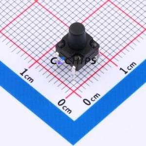 TS017-CBY1FH8.5 Tactile Switch Through hole-4P,6.2x6.2mm Switch Single Pole Single Throw Round Button 2.5N Through Hole - Product Image 1