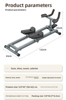 Appareil d'entraînement multifonctionnel réglable RS - Simulateur d'escalade et de marche pour la maison, pour le remodelage corporel et l'amincissement de la taille, Noir