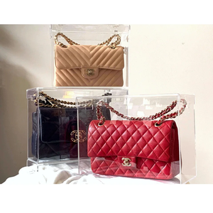 Nouvelle conception 2026 : Boîte de rangement transparente en acrylique de luxe moderne, amovible et autoportante pour sacs à main, étui transparent pour sacs - Product Image 5