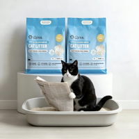 Litière pour chat naturelle mixte, à base de manioc et de tofu, agglomération instantanée, sans poussière, biodégradable, jetable aux toilettes, 6L, direct usine, OEM