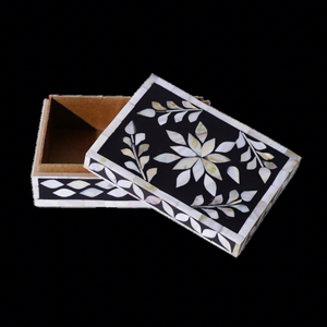 SS CRAFT INDIA Classic Arabian Islamic Mother Pearl Inlay Indian <b>Incense</b> Burner Oud Bakhoor Bone Inlaid Tray Set Storage <b>Boxes</b> - Product Image 1