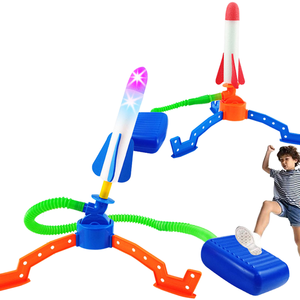 ชุดจรวดพลาสติกบินได้ Qi Wei Double <span class=keywords><strong>Air</strong></span> Powered Launcher สำหรับเล่นกลางแจ้ง ของเล่นเสริมพัฒนาการ จรวดไฟกระพริบ Firetek <span class=keywords><strong>Zoom</strong></span> Rocket Set สำหรับเด็กทุกเพศทุกวัย - Product Image 1