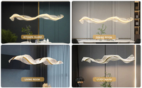 TSINYE LED Dim mable Wave Pendel leuchte Acryl mit Fernbedienung für Tisch Esszimmer Küchen insel Wohnzimmer Kronleuchter