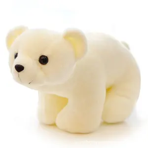 Brinquedo de pelúcia macio para crianças personalizado por atacado 30 cm Urso polar de pelúcia branco fofo Brinquedo de pelúcia