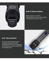 Système de micro sans fil professionnel 4-en-1 D100+ N24, microphone rechargeable 2,4G pour spectacles sur scène et karaoké à domicile
