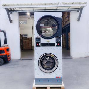 Lavandería Autoservicio que Funciona con Monedas <span class=keywords><strong>en</strong></span> <span class=keywords><strong>Oferta</strong></span>, Equipo de Lavandería Comercial, Lavadora y Secadora Apilables con Luz UV - Product Image 4