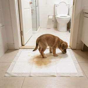Vente en gros usine de tapis d'apprentissage pour animaux de compagnie, haute absorption, désodorisants et antidérapants avec autocollants de maintien pour tapis de propreté pour chiots - Product Image 1