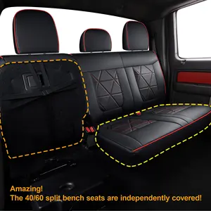 Full Set Car Seat Covers Leather Car Seat Cover Full Surround Durable Comfortable Automotive Vehicle Cushion Cover For Ford F150