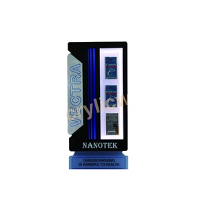 Customized Cigarette <b>Display</b> Led <b>Acrylic</b> Cigarette <b>Display</b> <b>Stand</b> With LED Light and MDF Frame - Product Image 1