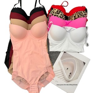Body sculptant européen et américain <span class=keywords><strong>avec</strong></span> soutien-gorge intégré, en nylon antibactérien, rehausseur de poitrine, amincissant la taille et gainant le ventre - Product Image 5