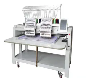 Industrial 3d hat c ap single head 12 needles computerized embroidery machine use for garment clothes scarf pillow production