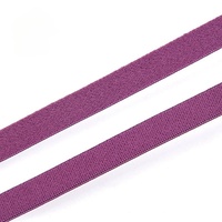 Bande élastique brossée double face 1 cm de large, couleur unie, en nylon sergé mat doublement brossé, pour vêtements, bretelles, rouleau extensible